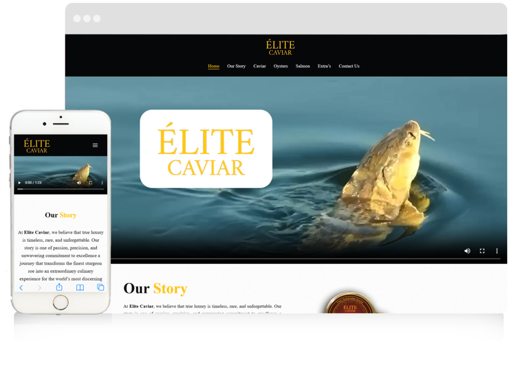 Website for Elite Caviar